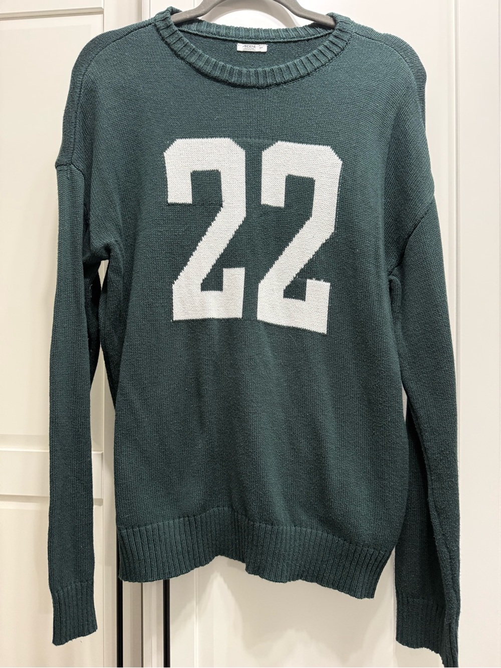 Ardene Dark Green Crewneck Sweater with White '22'
